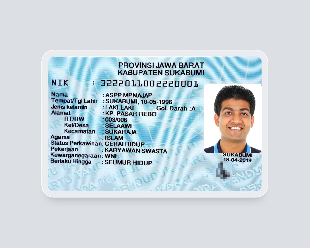 Ktp Residents Identity Card Id Card Free Vector, Indonesian, 48% OFF