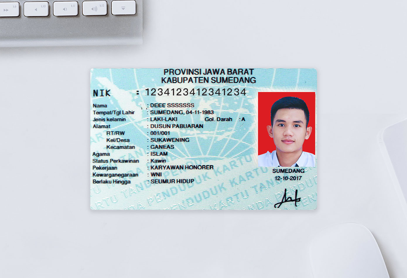 印尼身份证识别样本1