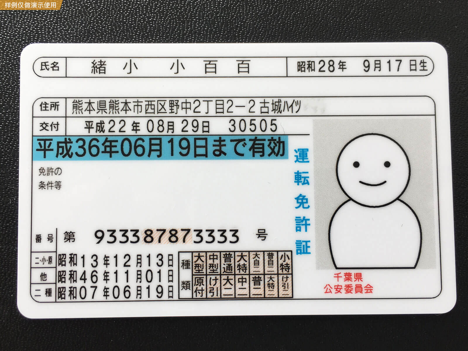 日本驾驶证识别样本1